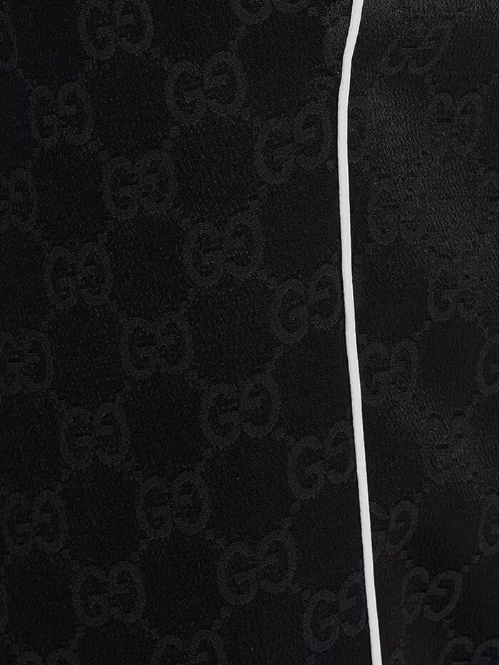 gucci viscose blend trousers with all over gg motif Gucci Viscose Blend Trousers With All-over GG Motif