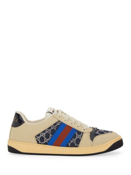 Gucci WOMEN'S "SCREENER" SNEAKER WITH CRYSTALS GG
