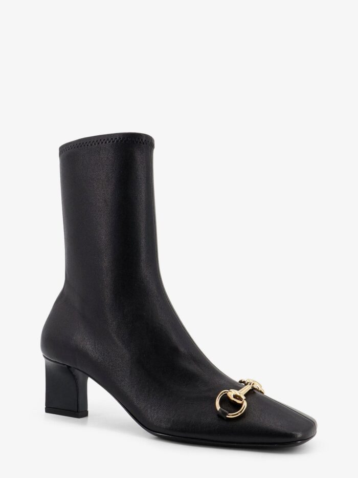 Gucci Women's Signora Leather Boots With Horsebit On The Front
