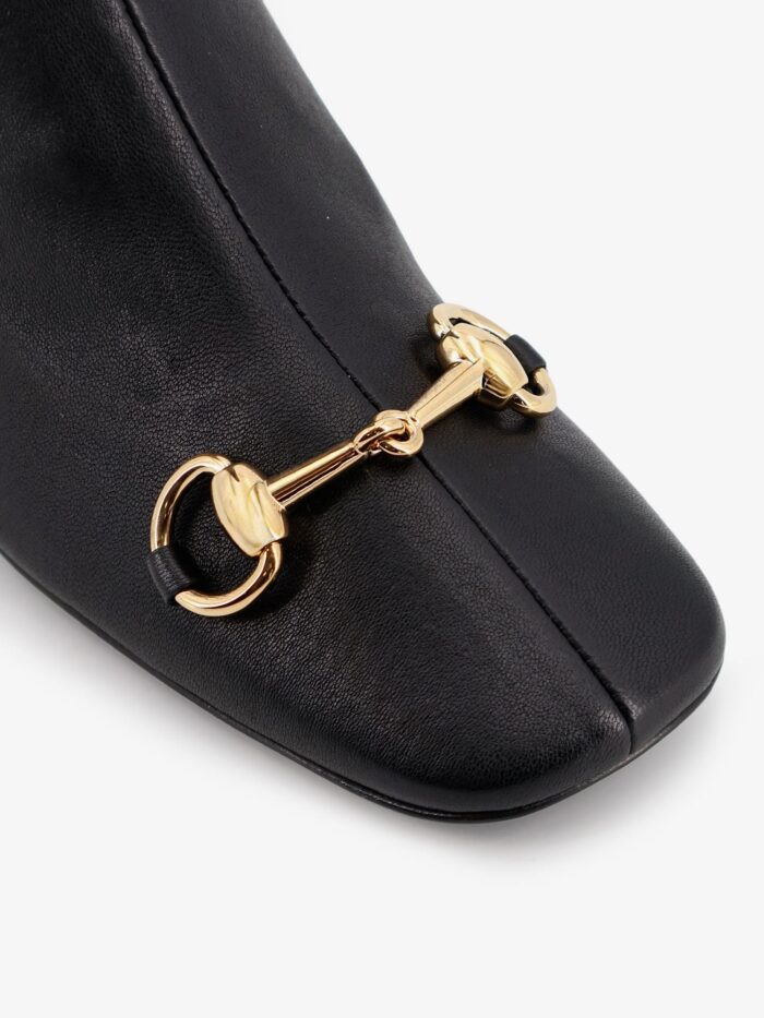 Gucci Women's Signora Leather Boots With Horsebit On The Front