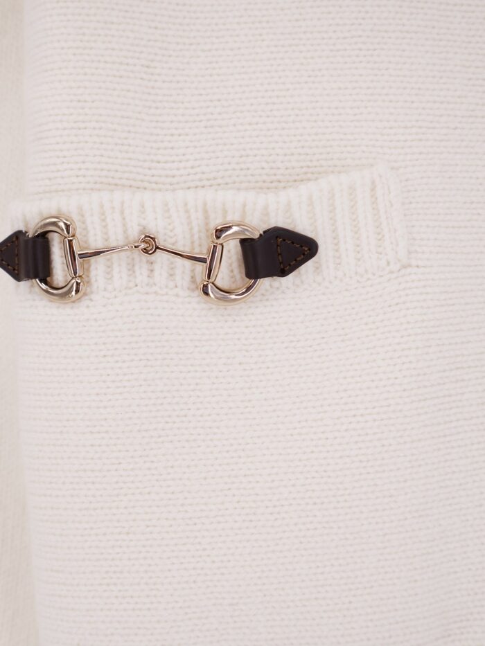 Gucci Wool And Cashmere Cardigan With Metal Horsebit