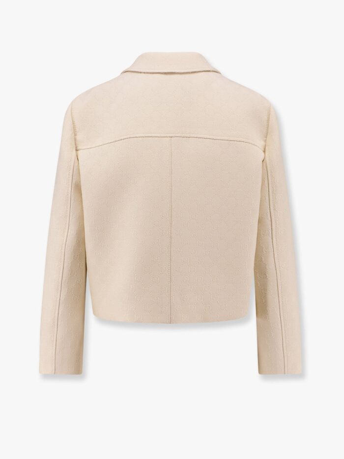 Gucci Wool And Silk Blazer With All-over GG Motif