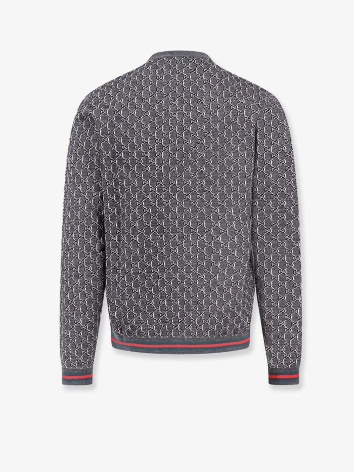 Gucci Wool And Silk Cardigan With Gg Motif