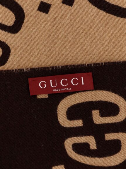 Gucci Wool And Silk Scarf With GG Jacquard Motif