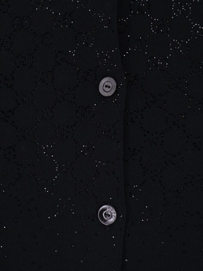 Gucci Wool And Viscose Cardigan With All-over GG Logo