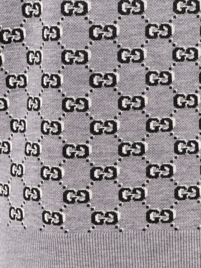Gucci Wool Blend Cardigan With All-over Gg Motif