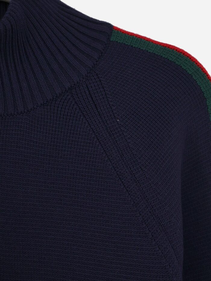 Gucci Wool Cardigan With Web Detail