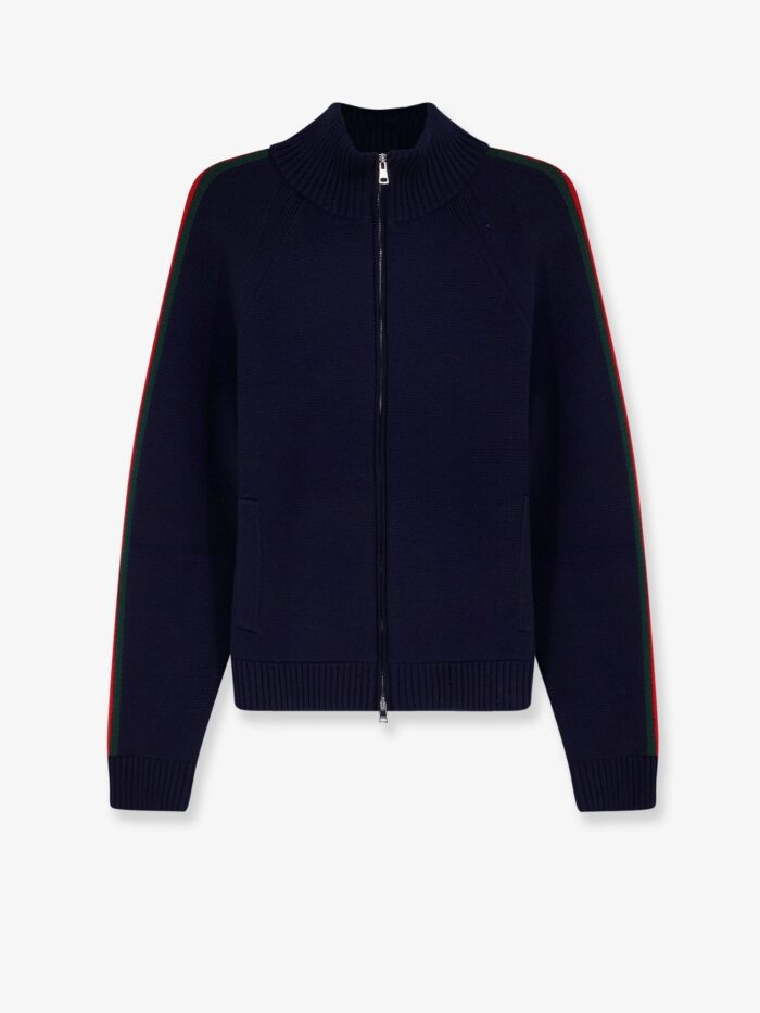 gucci wool cardigan with web detail Gucci Wool Cardigan With Web Detail