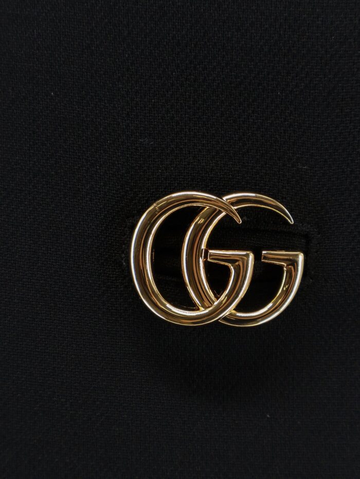 Gucci Wool Crepe Skirt With Double G Button