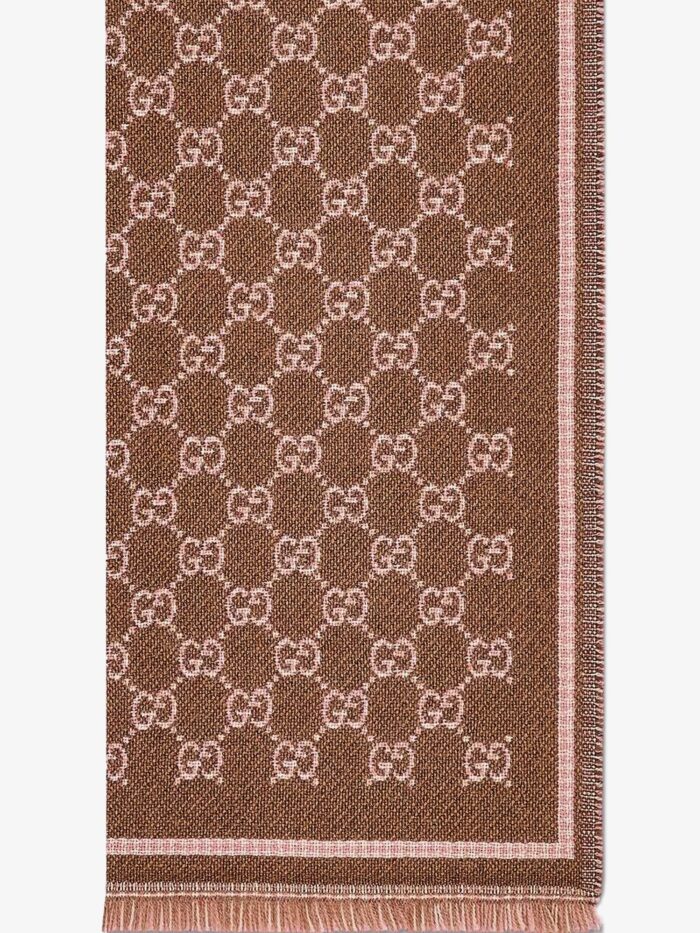 Gucci Wool Scarf With GG Motif