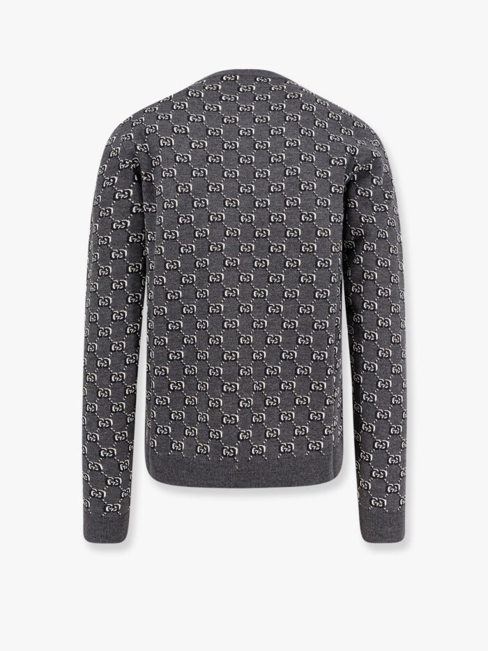 Gucci Wool Sweater With All-over Gg Motif