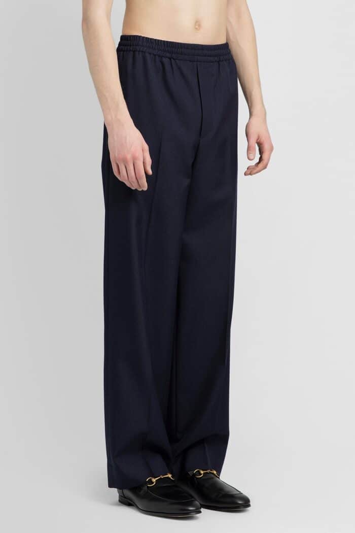 GUCCI Wool Twill Track Trousers