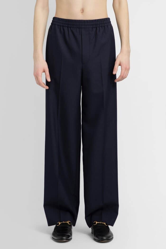 GUCCI Wool Twill Track Trousers