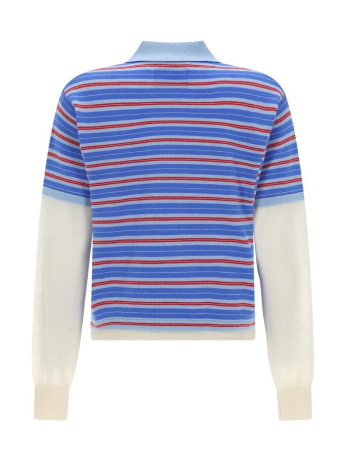 GUEST IN RESIDENCE "LAYERED STRIPE RUGBY" POLO SHIRT