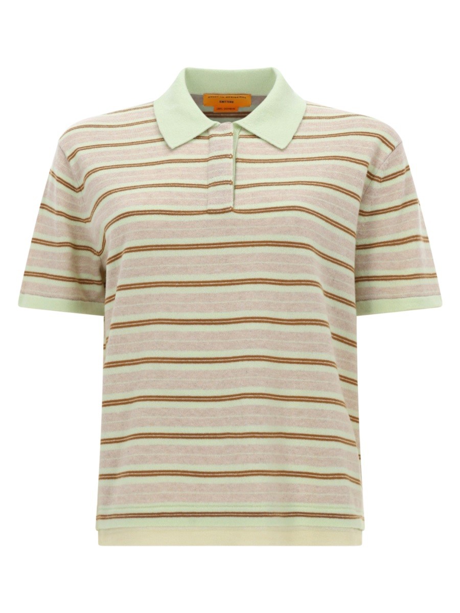 GUEST IN RESIDENCE "LAYERED STRIPE RUGBY" POLO SHIRT