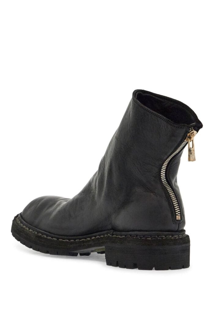 GUIDI Black Horse Leather High Zip Boots