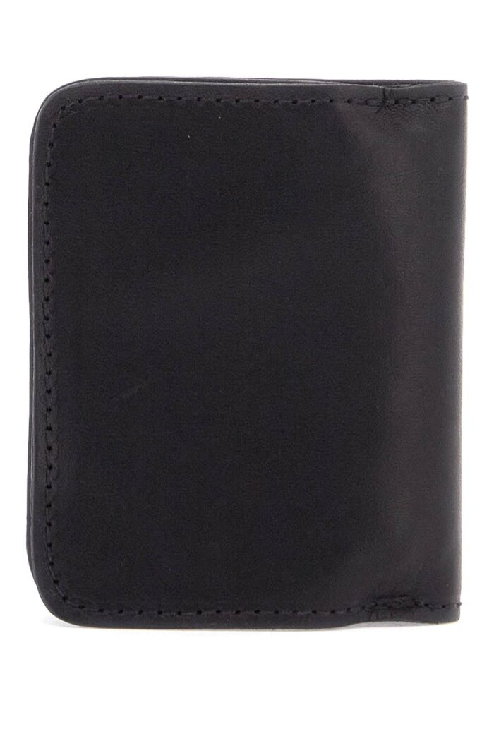 GUIDI Black Kangaroo Leather Wallet For Men With Snap Closure And Compartments