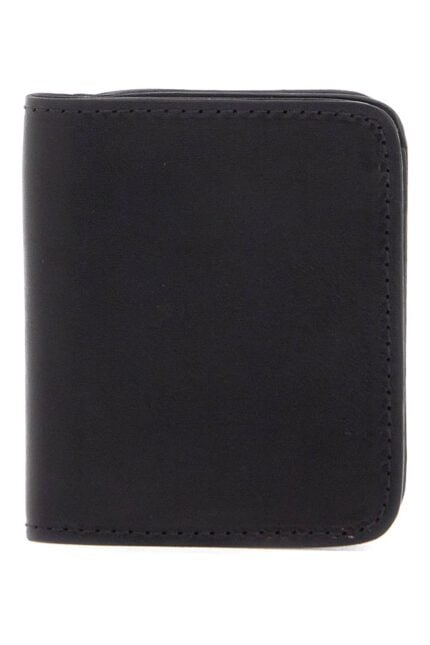 GUIDI Black Kangaroo Leather Wallet For Men With Snap Closure And Compartments