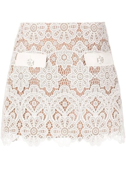 Guipure Mini Skirt