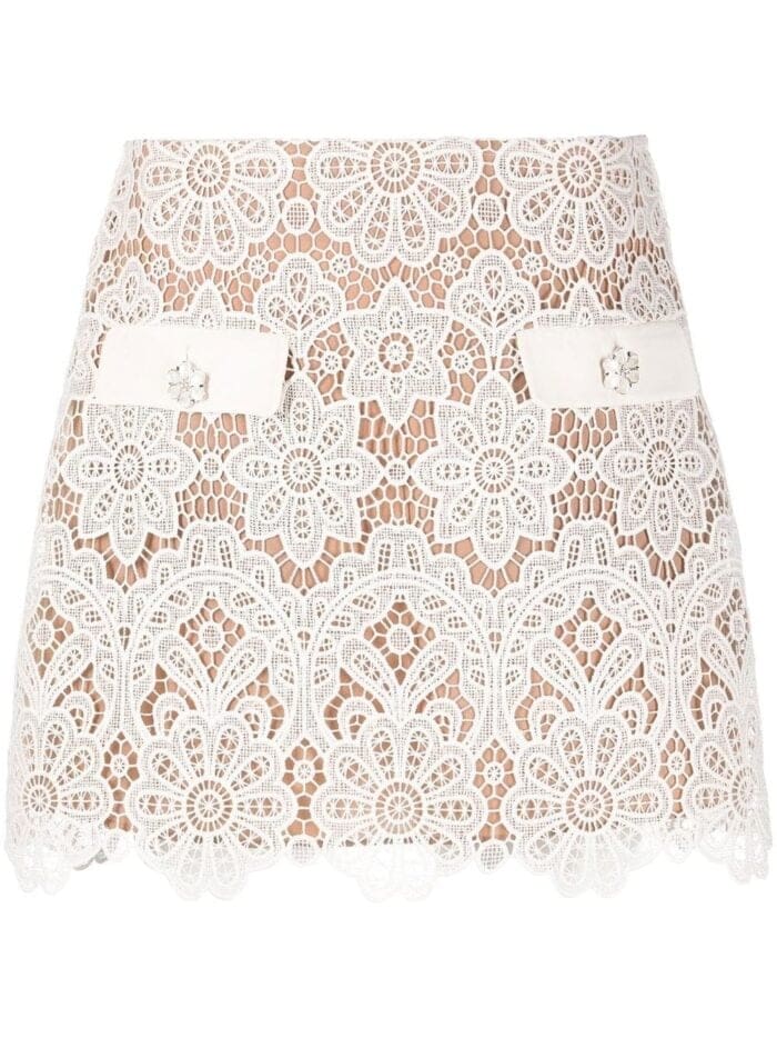 Guipure Mini Skirt