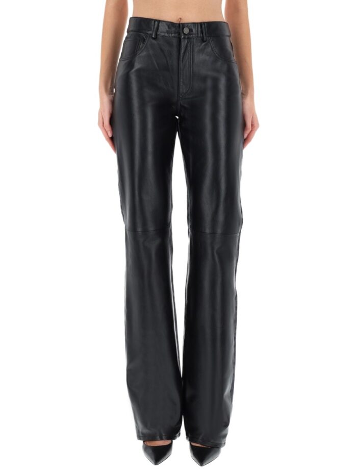 Haikure "STAR BLACK DENIM & LEATHER" PANTS
