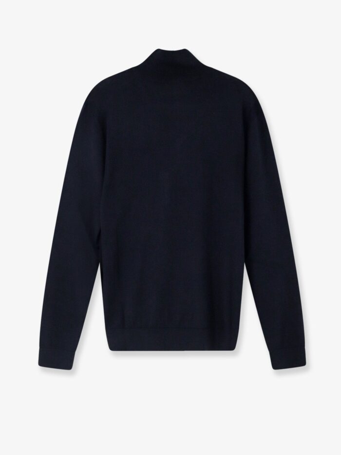 Boss Half-zip Cardigan In Wool, Silk And Cashmere