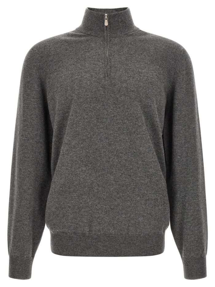 brunello cucinelli half zip cashmere sweater Brunello Cucinelli Half-zip Cashmere Sweater