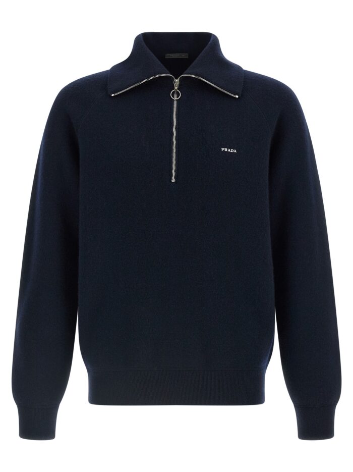 prada half zip sweater PRADA Half-zip Sweater