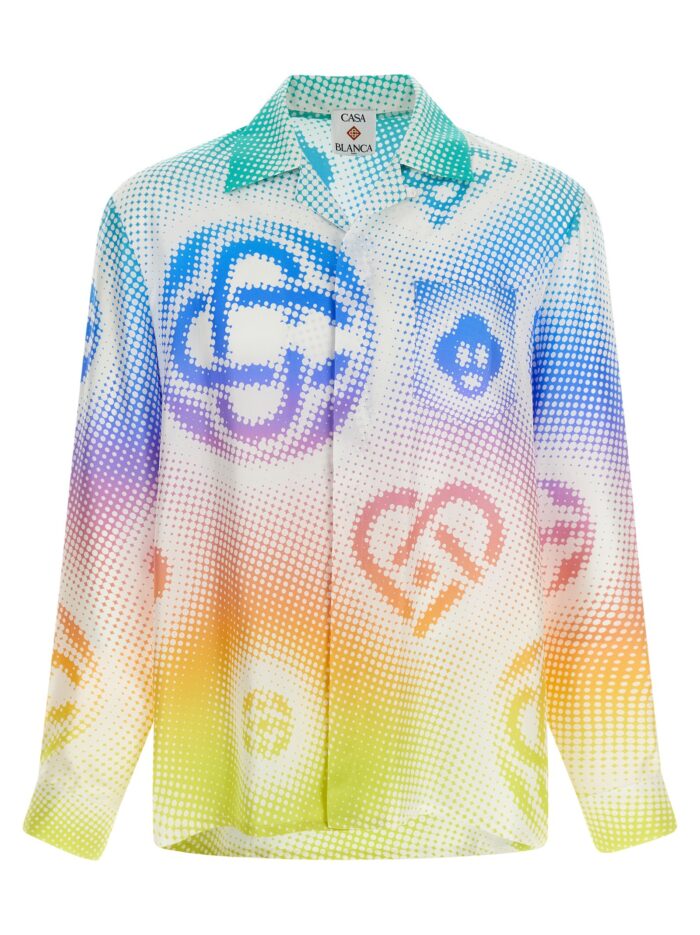 casablanca 'halftone logo' shirt CASABLANCA 'Halftone Logo' Shirt