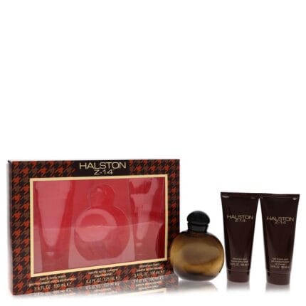 Halston Z-14 By Halston - Gift Set -- 4.2 Oz Cologne Spray + 3.4 Oz After Shave Balm + 3.4 Oz Hair & Body Wash