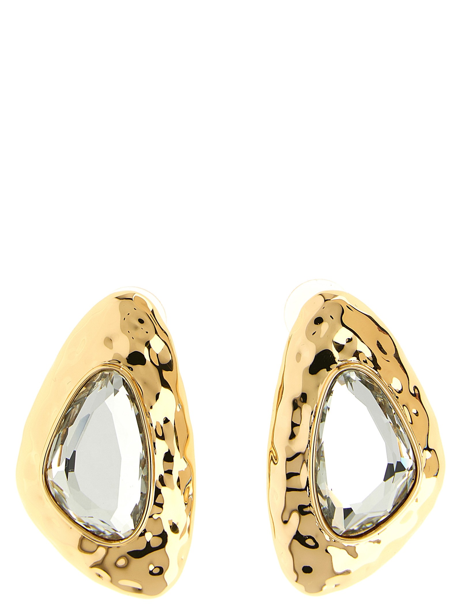 SELF PORTRAIT 'Hammered Gold Crystal' Earrings