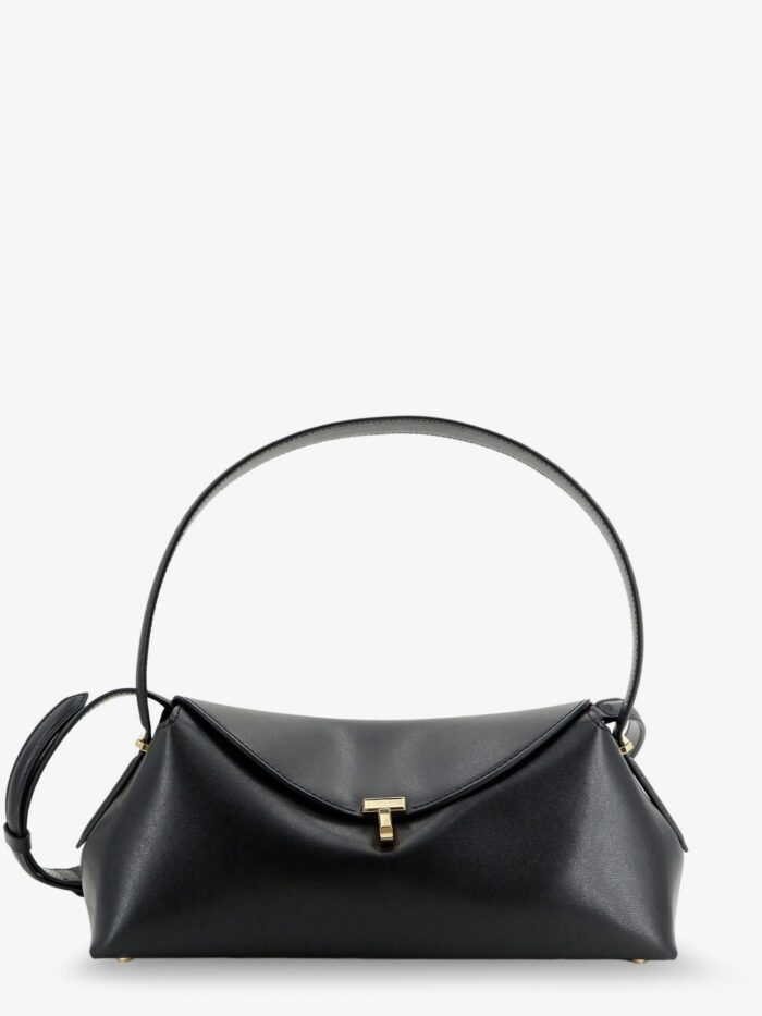 toteme hammered leather t lock shoulder bag TOTEME Hammered Leather T-Lock Shoulder Bag