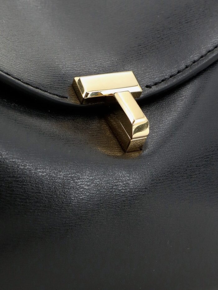 TOTEME Hammered Leather T-Lock Shoulder Bag