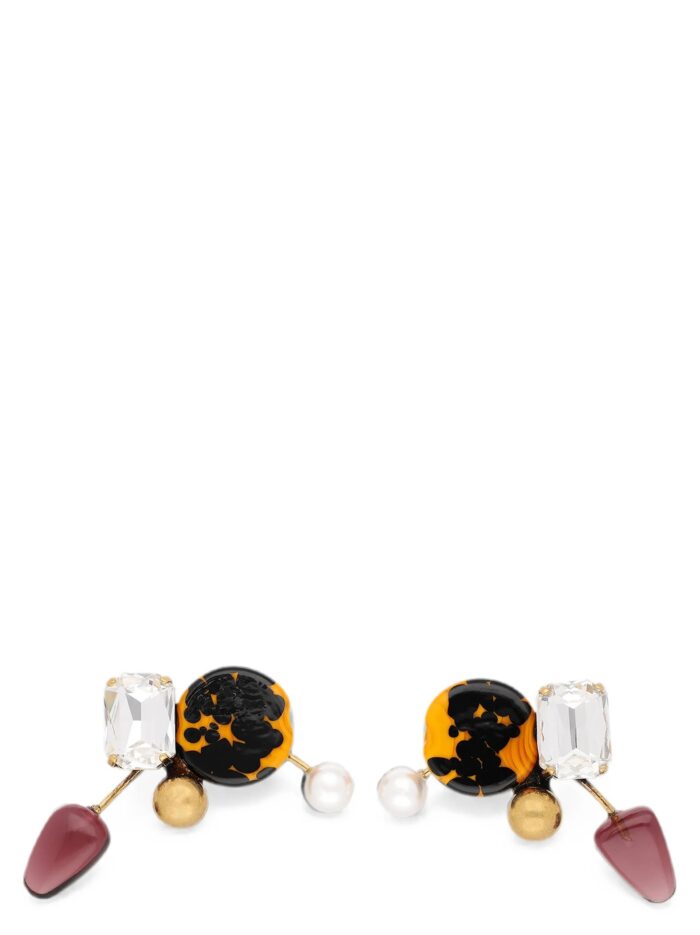 dries van noten hand painted earrings Dries Van Noten Hand-painted Earrings