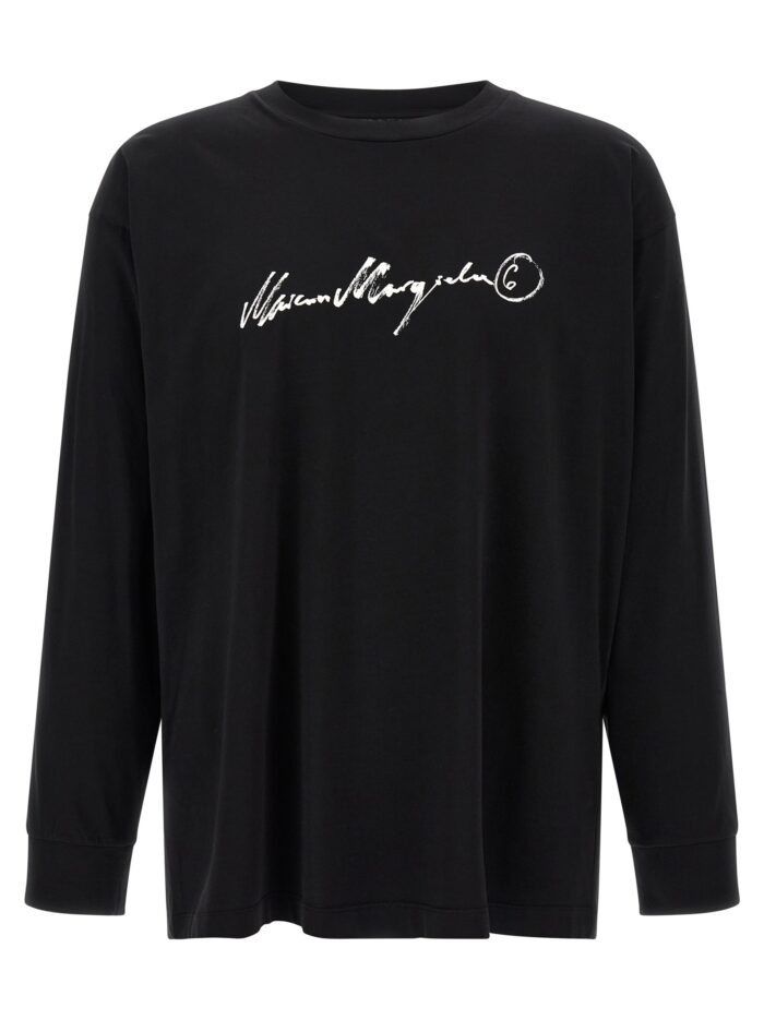 mm6 maison margiela handwriting print t shirt MM6 MAISON MARGIELA Handwriting Print T-shirt