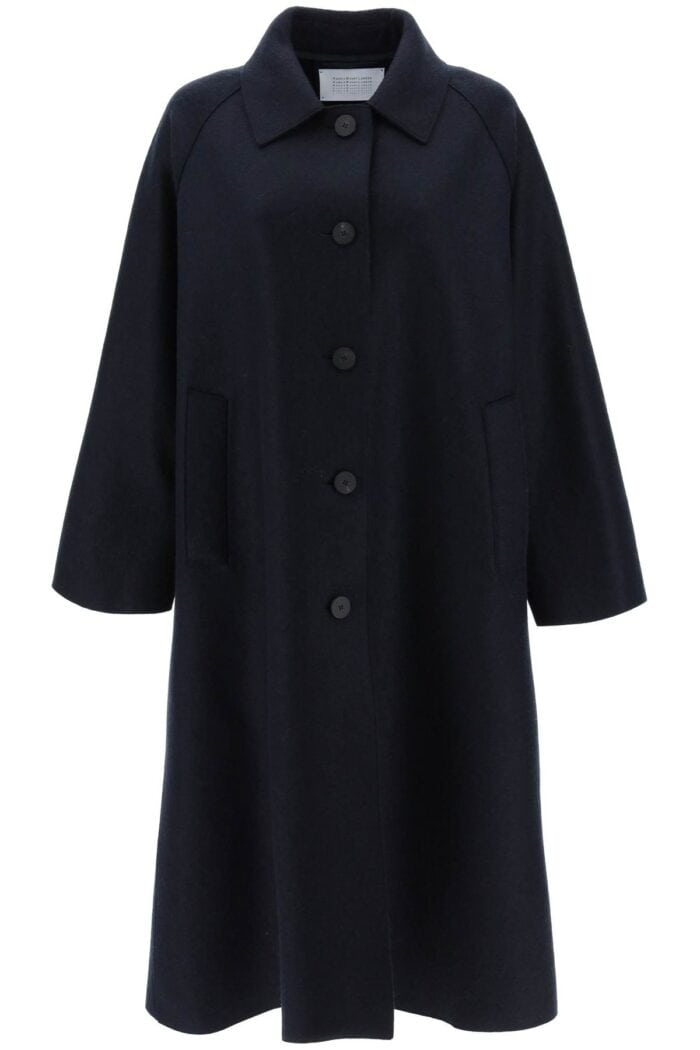 Harris Wharf London Balmacaan Coat In Pressed Wool