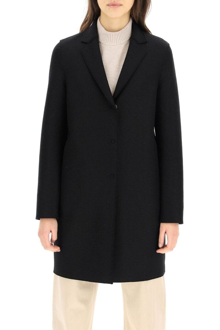 Harris Wharf London Single-breasted Coat In Pressed Wool