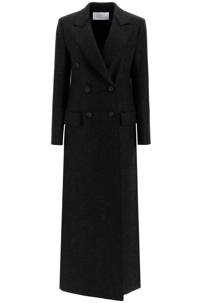 HARRIS WHARF LONDON Double-breasted Pressed Wool Coat