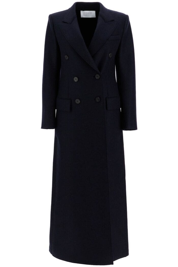 HARRIS WHARF LONDON Double-breasted Pressed Wool Coat