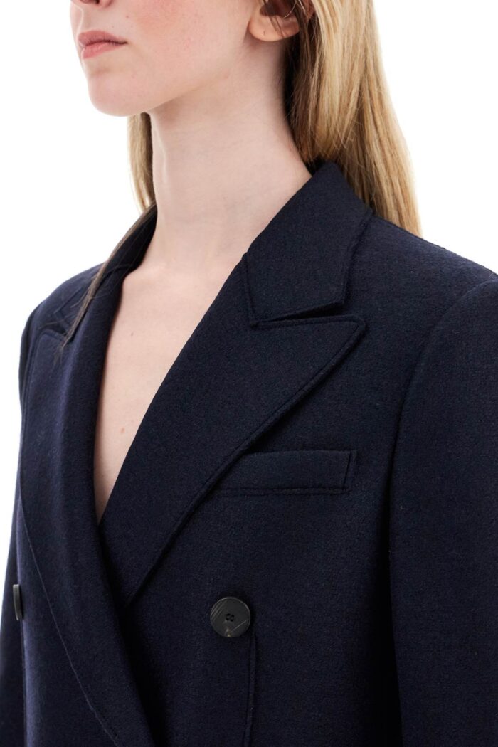 HARRIS WHARF LONDON Double-breasted Pressed Wool Coat