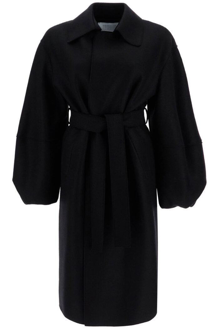 HARRIS WHARF LONDON Pressed Wool Robe Coat With Nine Words