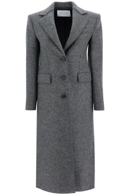 HARRIS WHARF LONDON Single-breasted Coat In Pressed Wool