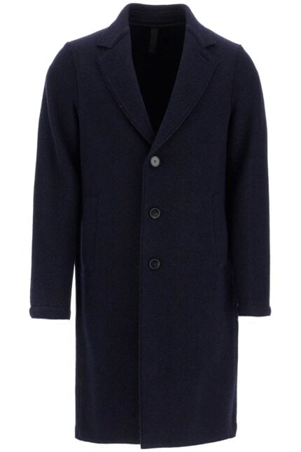 HARRIS WHARF LONDON Single-breasted Wool Coat In Boiled