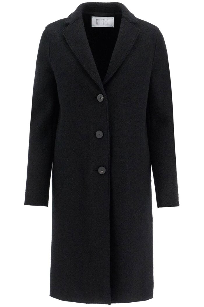 HARRIS WHARF LONDON Single-breasted Wool Coat In Boiled