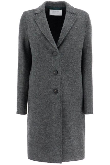 HARRIS WHARF LONDON Single-breasted Wool Coat In Boiled