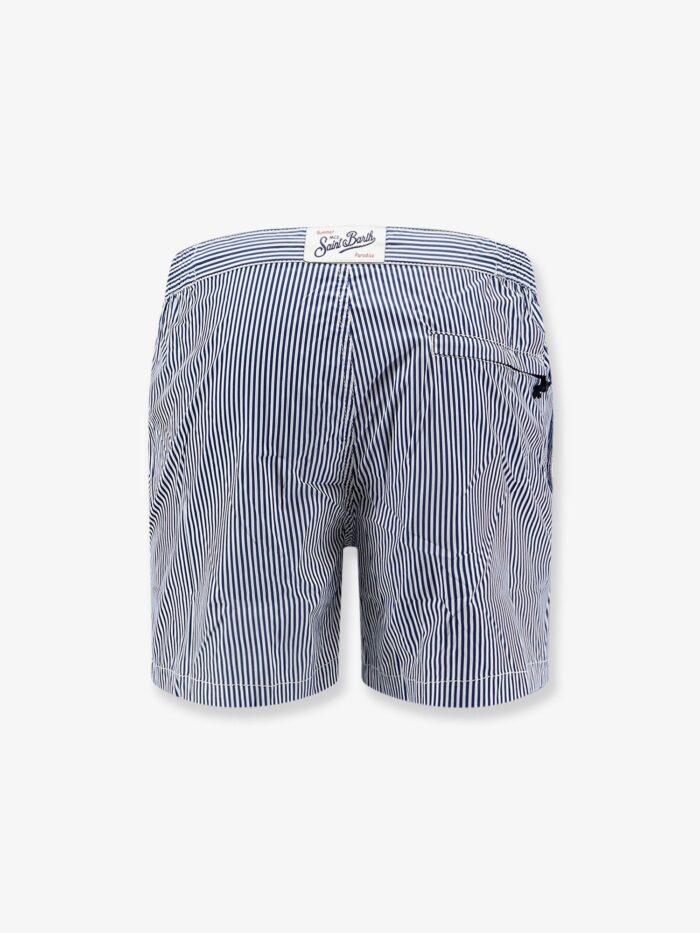 Mc2 Saint Barth Harrys Nylon Swim Shorts With Striped Print