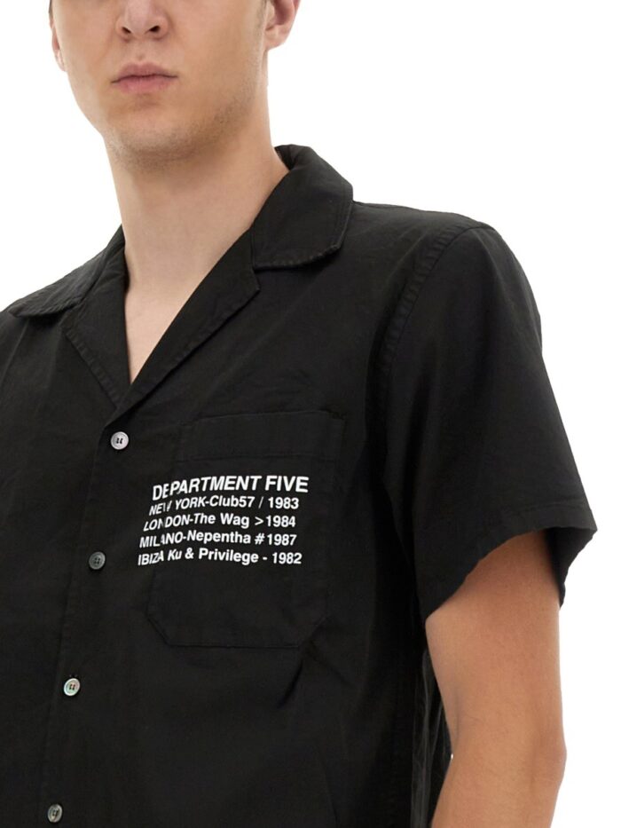 Department Five Hawaiian Shirt With Logo Print