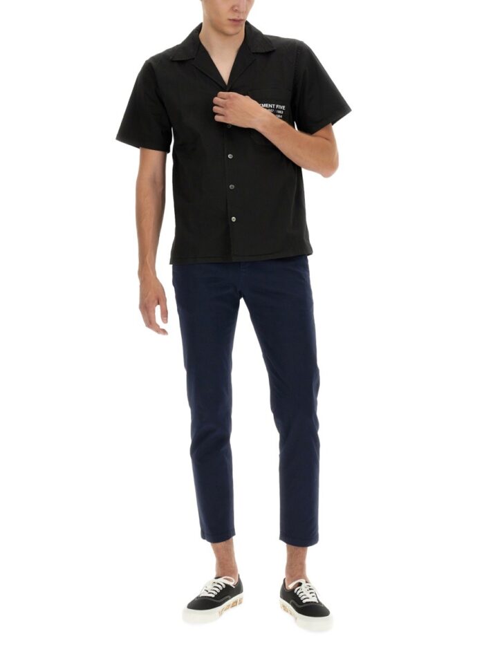 Department Five Hawaiian Shirt With Logo Print