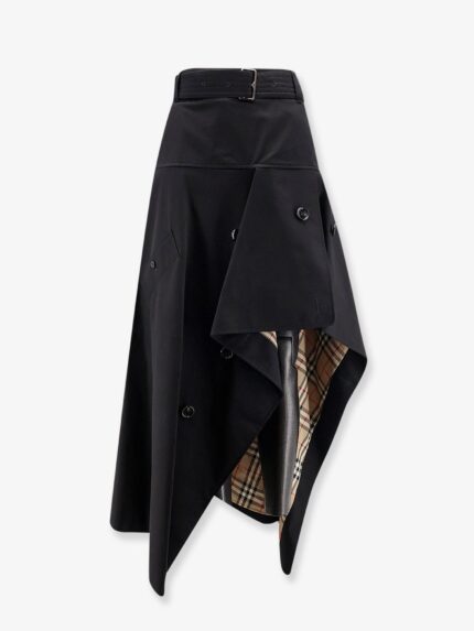 Burberry Heather Asymmetrical Trench Skirt