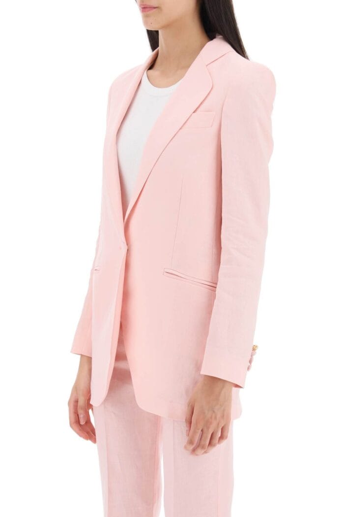 Hebe Studio Single-breasted Blazer In Linen